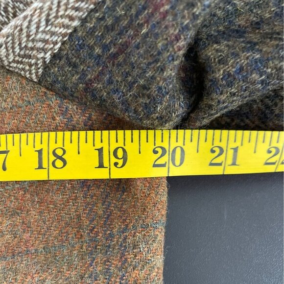 Vintage 90s Women Patchwork Wool Blazer Jacket Size 7/8 Dark Academia Old Money - Picture 13 of 15